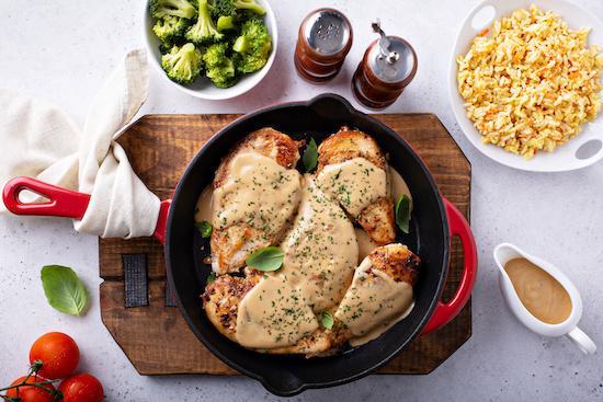 Cajun Chicken in a Light Cajun Sauce over Vegetable Rice Pilaf