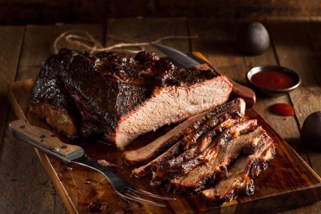 Smoked Brisket with Mac N Cheese