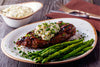 Lower Carb - Garlic Parmesan Crusted Filet Mignon & Veggies