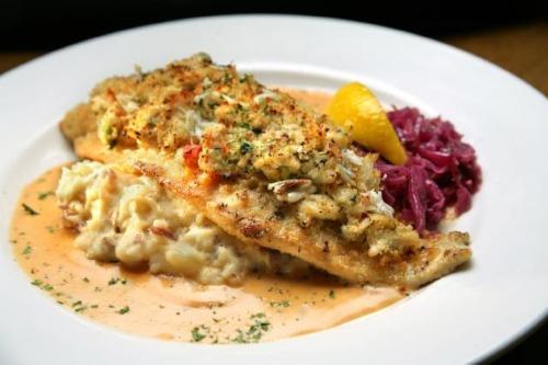 Red Fish Pontchartrain, Shrimp, Crabmeat, Cauliflower Mashed Potatoes - Low Carb